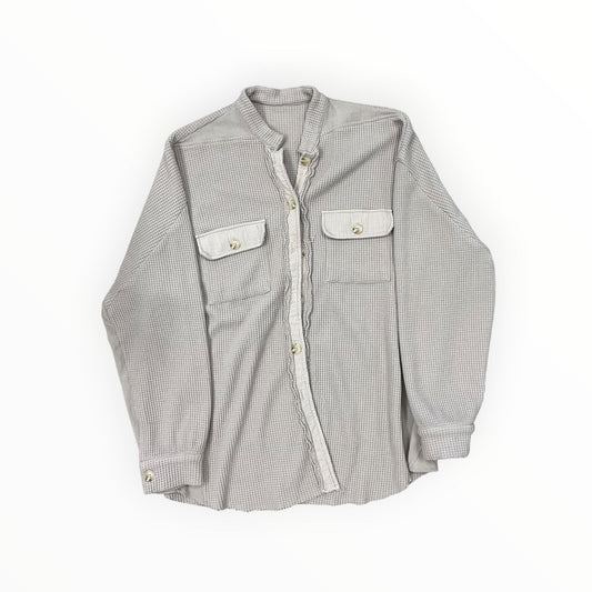 Jacket Shirt By Clothes Mentor In Tan, Size:Xl