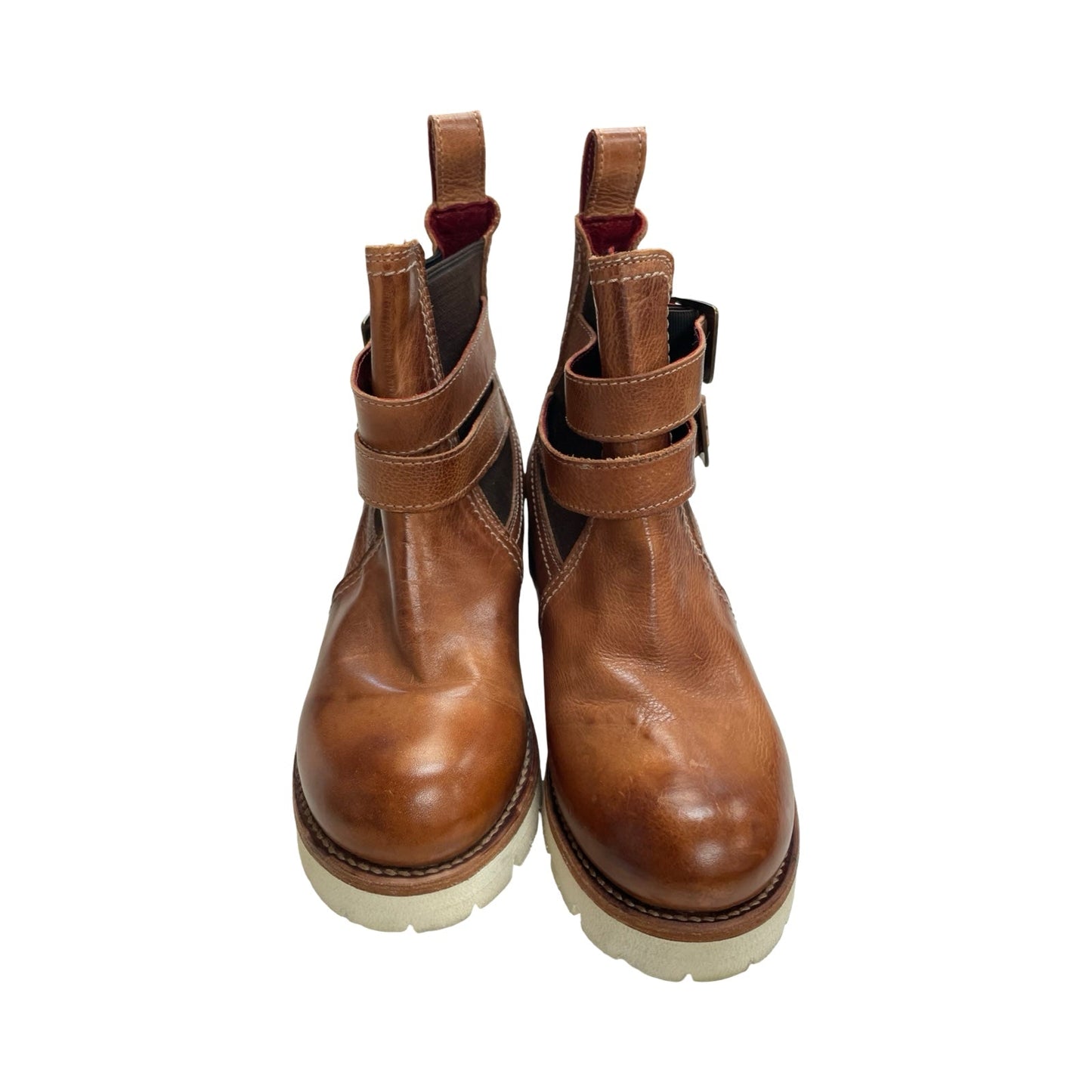 Boots Ankle Heels By Bed Stu In Brown, Size:8.5