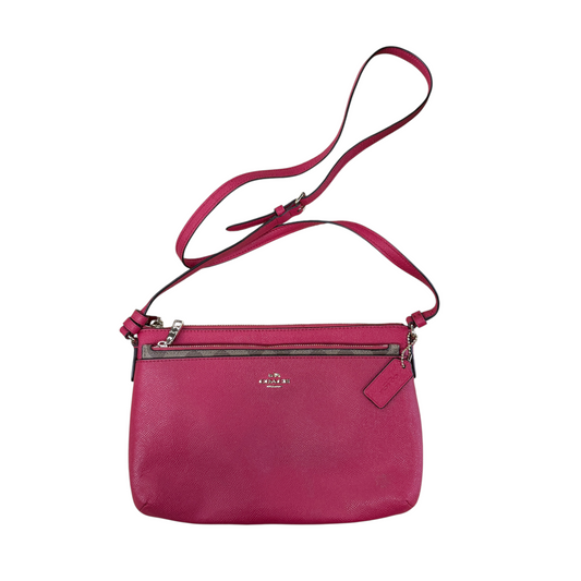 Crossbody Designer By Coach In Pink, Size:Medium