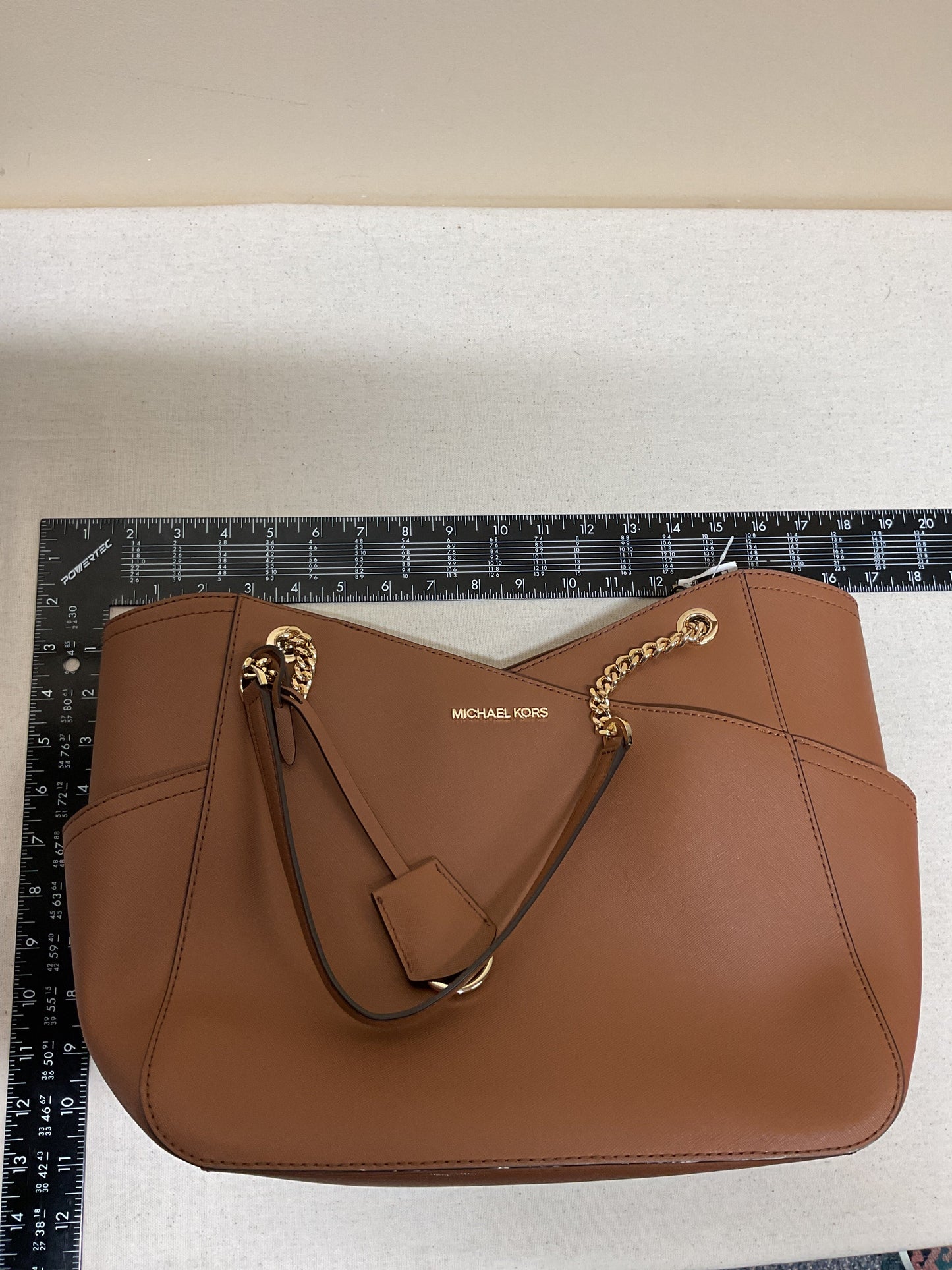 Handbag Designer By Michael Kors In Brown, Size:Large