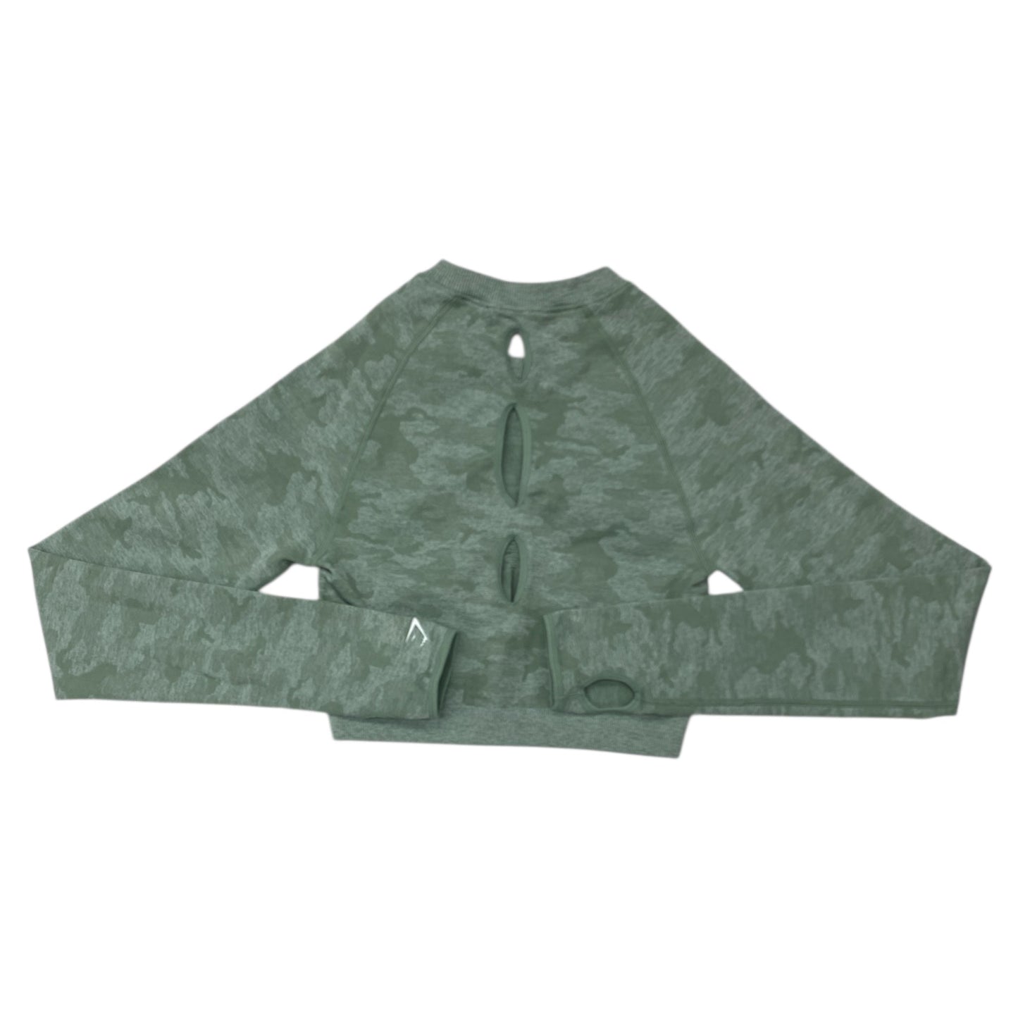 Athletic Top Ls Crewneck By Gym Shark In Camouflage Print, Size:M