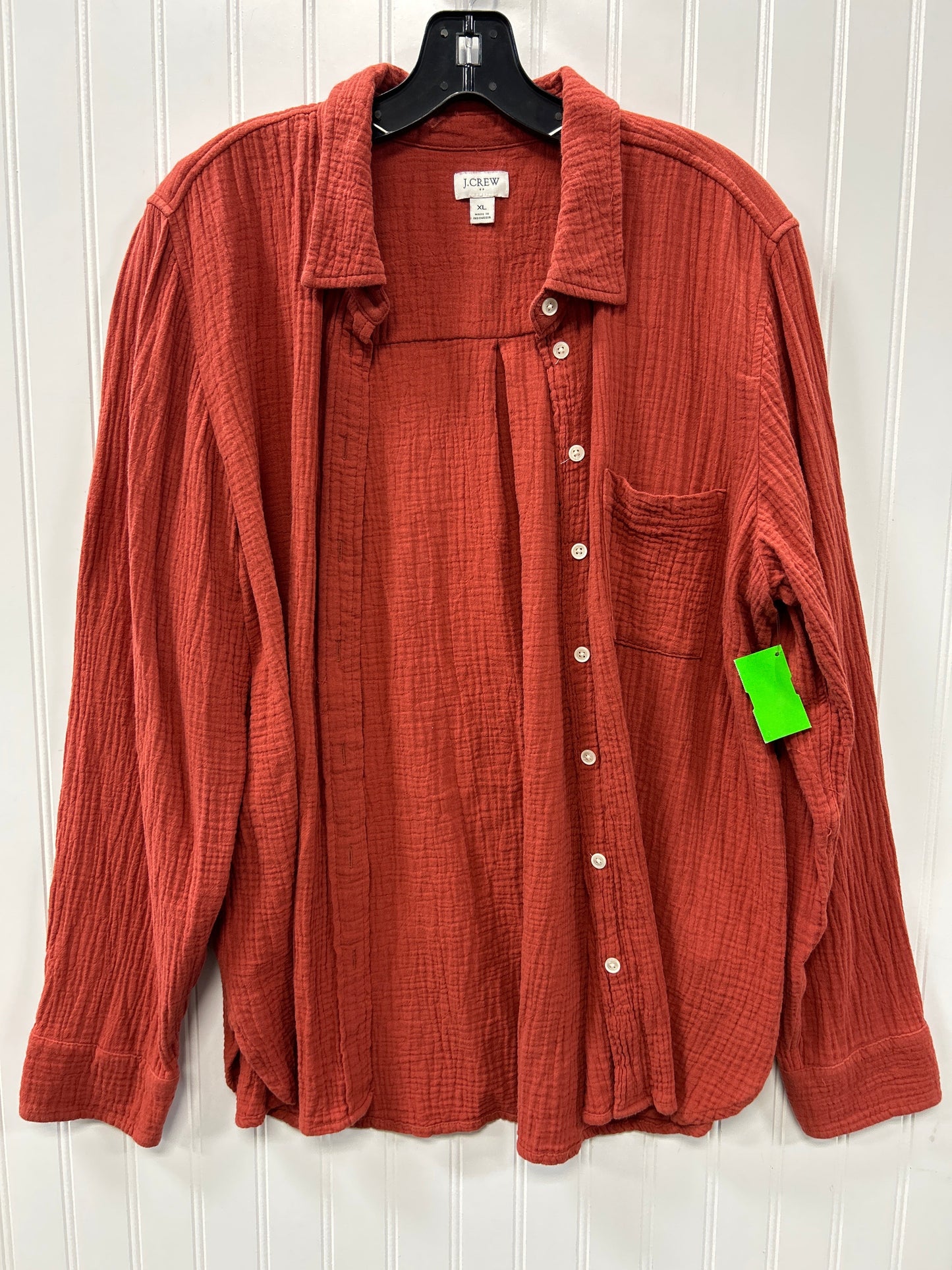 Top Ls By J. Crew In Orange, Size:Xl