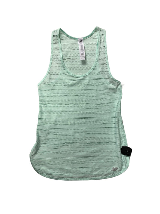 Athletic Tank Top By New Balance In Green, Size:S