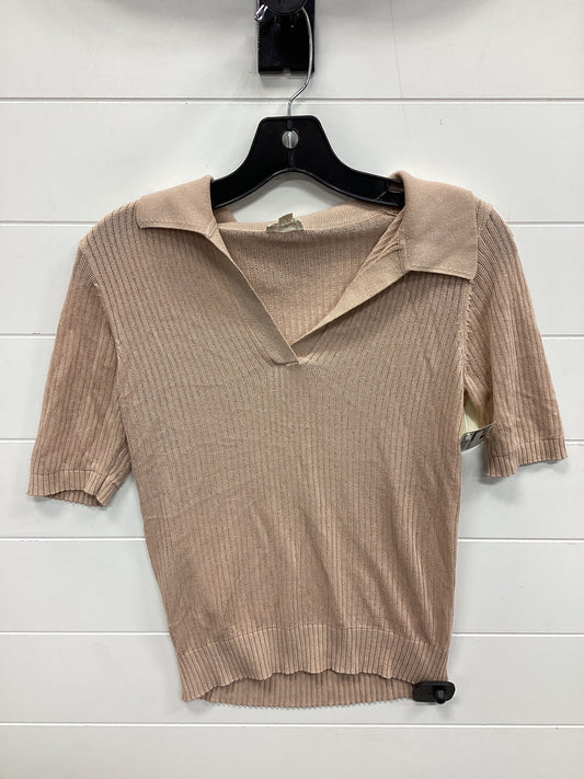 Top Ss By Hem & Thread In Tan, Size:S