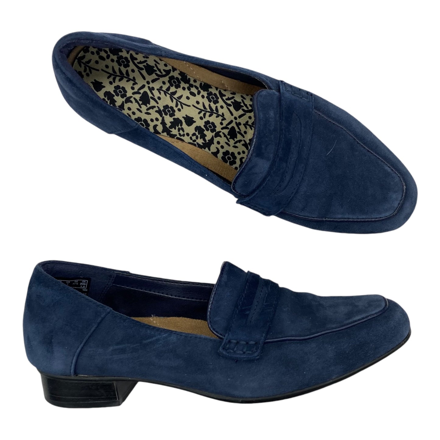 Shoes Flats By Clarks In Blue, Size:7