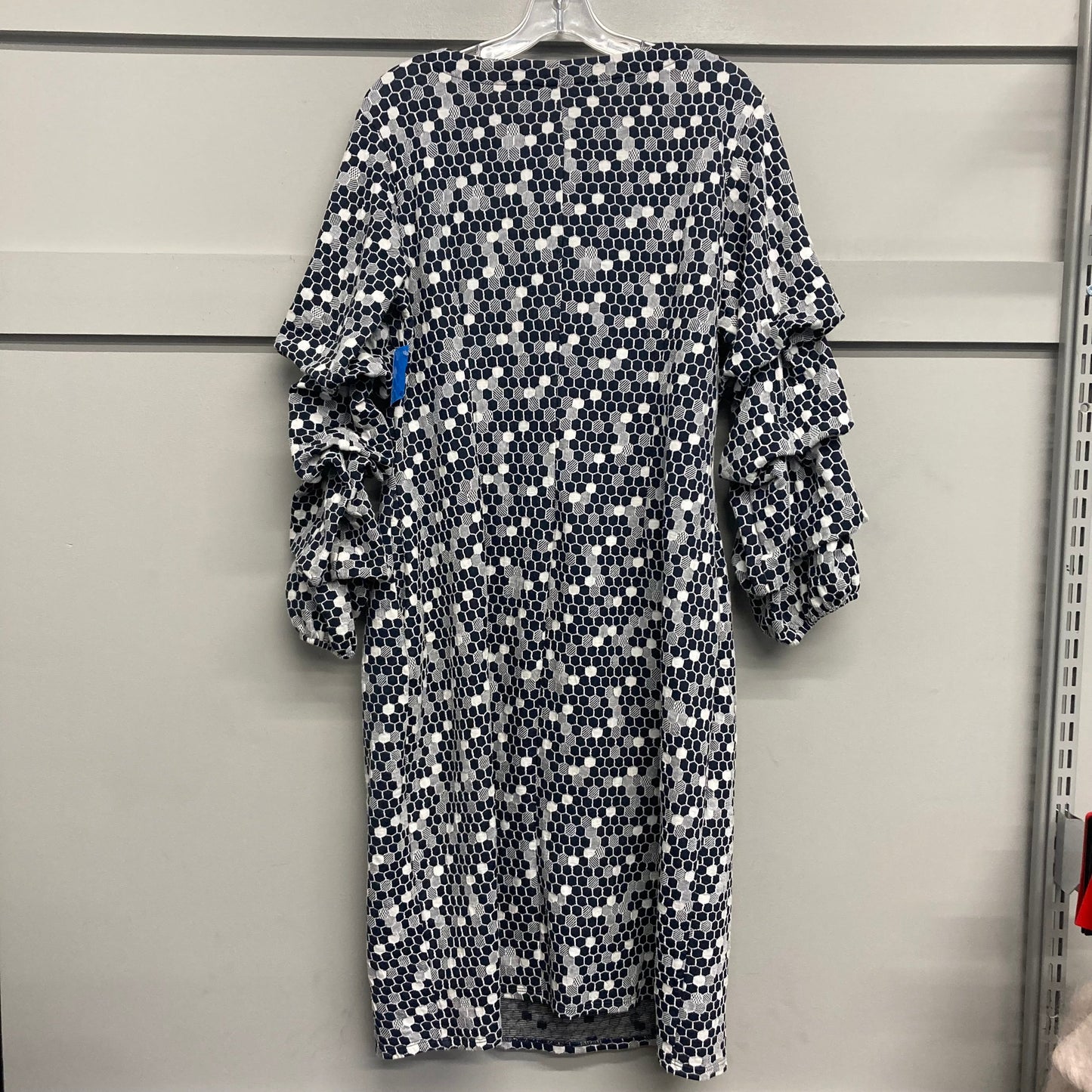 Dress Work By Glamour In Blue & White, Size:Xl