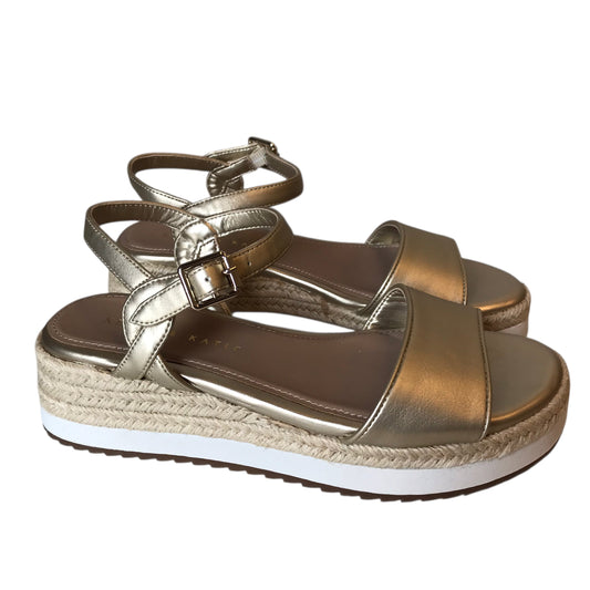 Sandals Flats By Kelly And Katie In Gold, Size:7