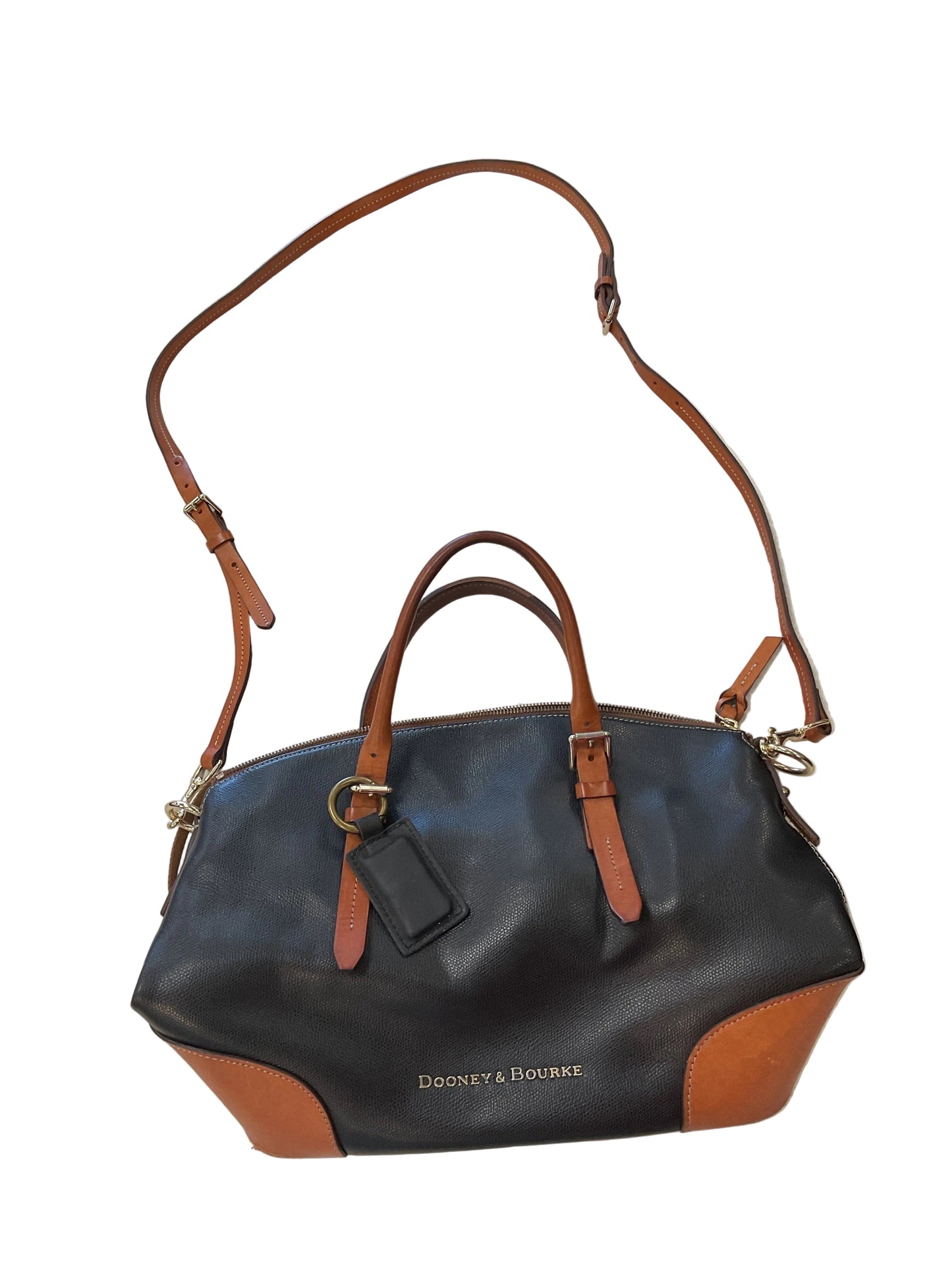 Handbag Designer By Dooney And Bourke In Black & Brown, Size:Medium