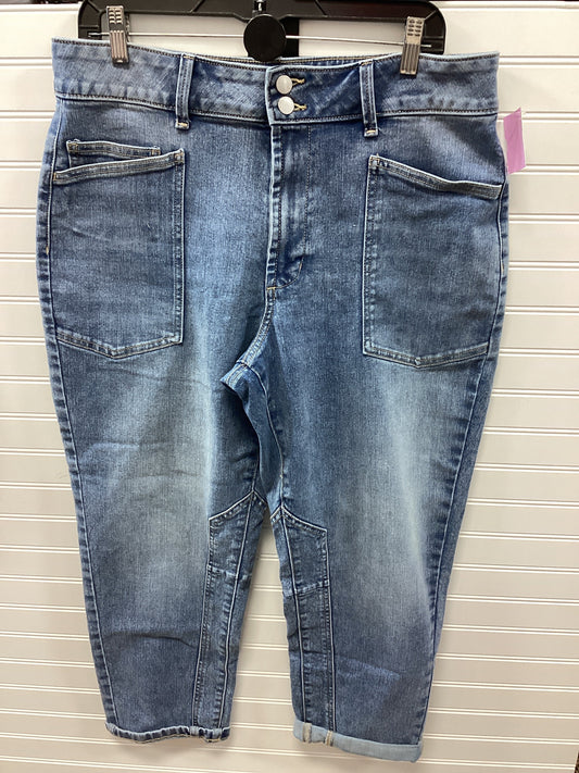 Jeans Straight By Sonoma In Blue Denim, Size:16