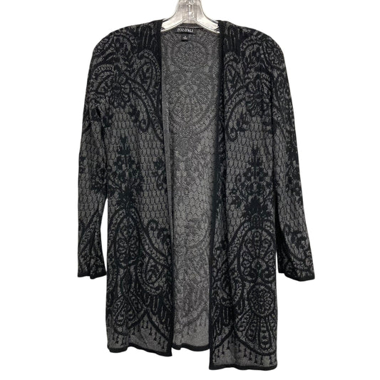 Sweater Cardigan By Roz And Ali In Black & Grey, Size:S