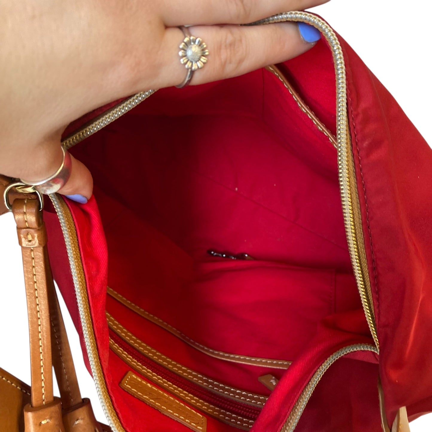 Handbag Designer By Dooney And Bourke In Red, Size:Large