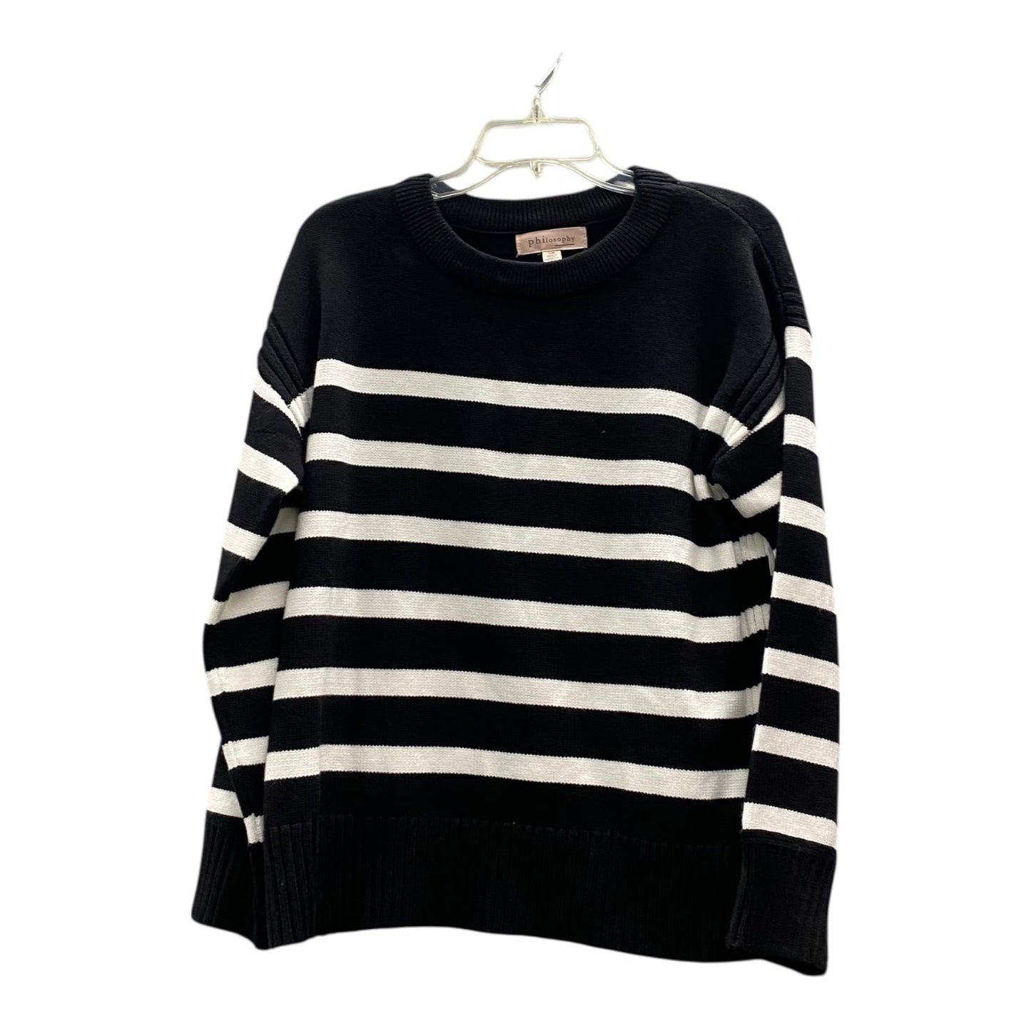 Sweater By Philosophy In Black & White, Size:L