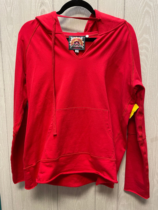 Sweatshirt Hoodie By Johnny Was In Red, Size:M