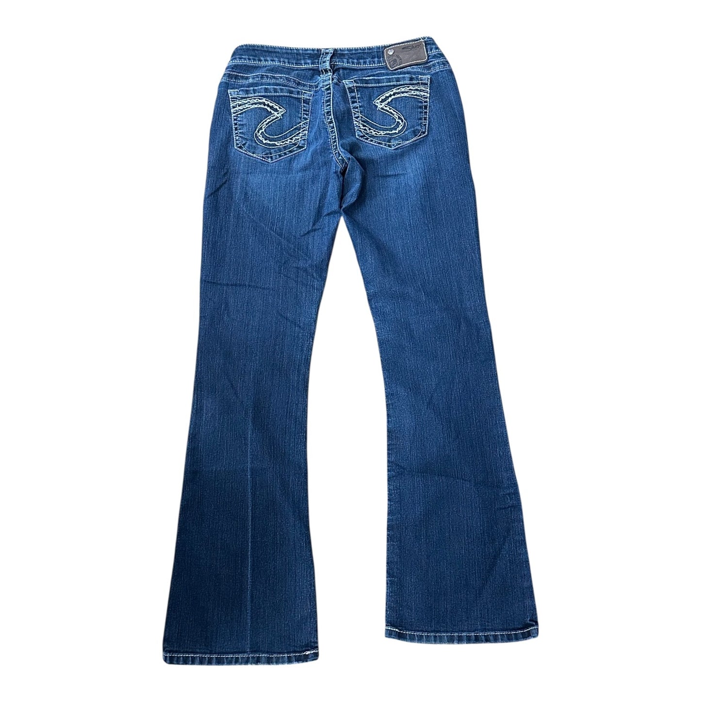 Jeans Boot Cut By Silver In Blue Denim, Size:6