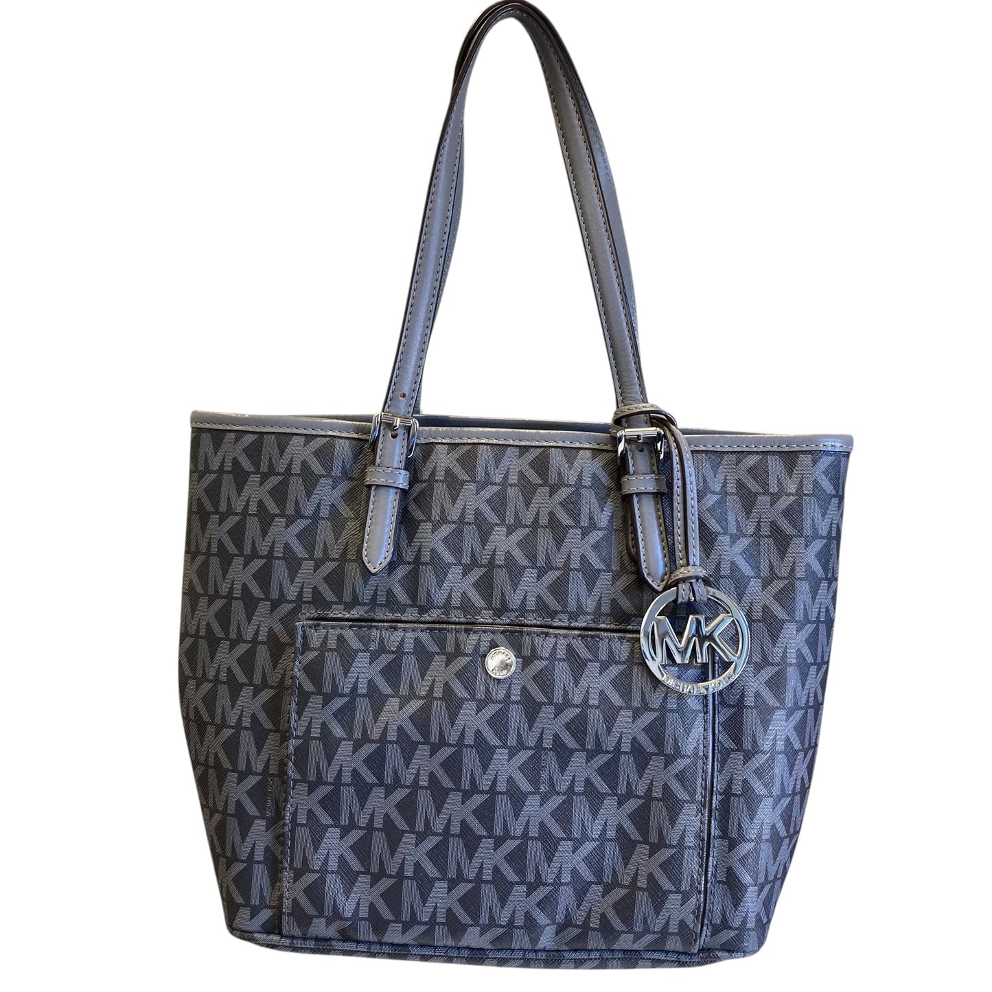 Handbag Designer By Michael Kors In Grey, Size:Medium