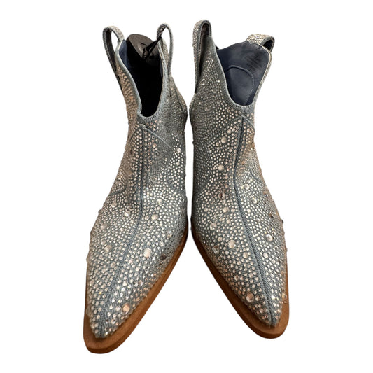 Boots Western By Jessica Simpson In Blue & Silver, Size:6