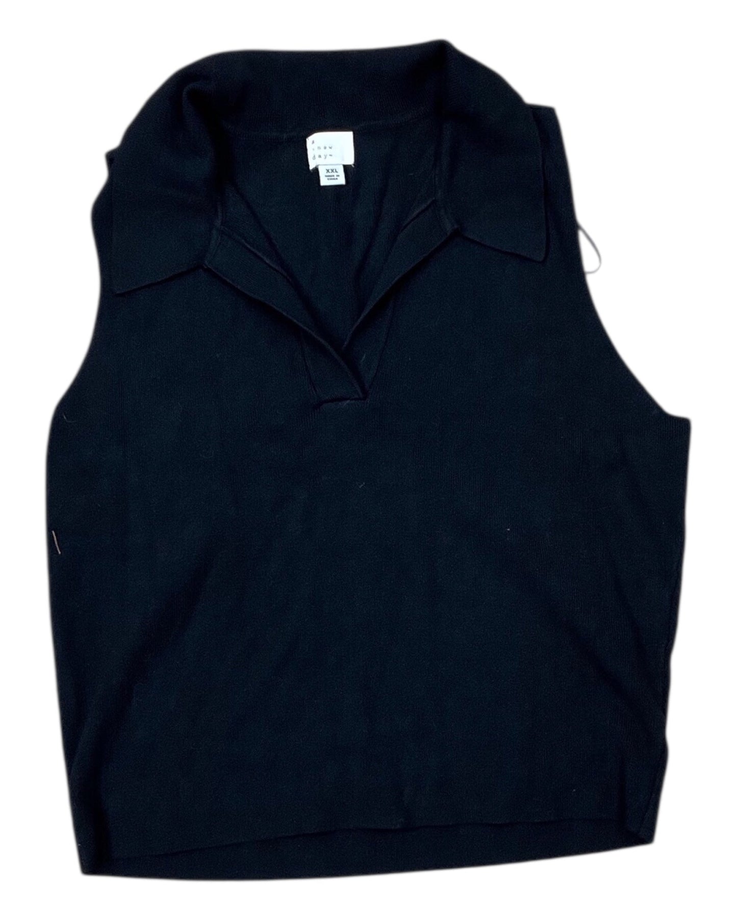 Top Sleeveless By A New Day In Black, Size:1X