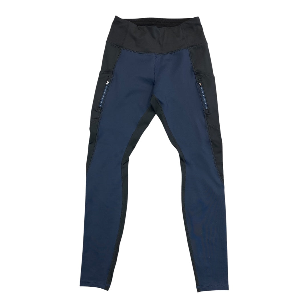 Athletic Leggings By Athleta In Black & Blue, Size:S