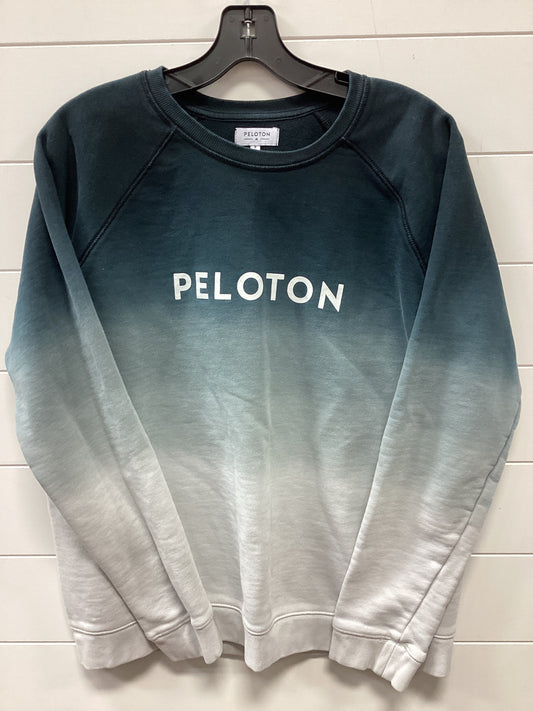 Athletic Sweatshirt Crewneck By Peloton In Grey & White, Size:M