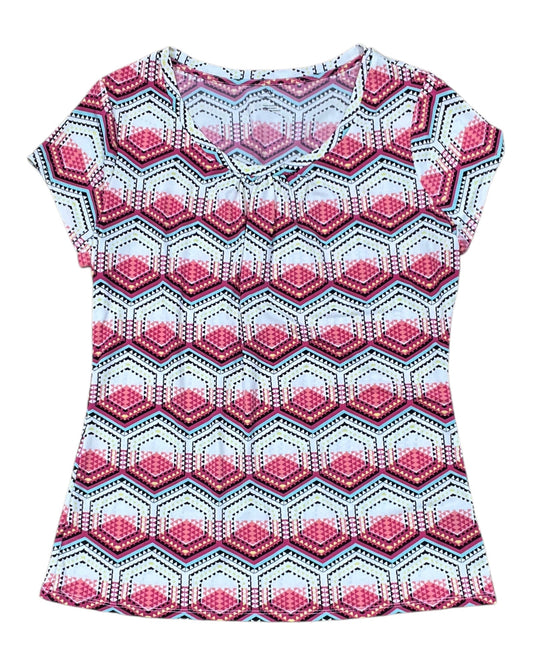 Top Ss By Worthington In Pink & White, Size:L