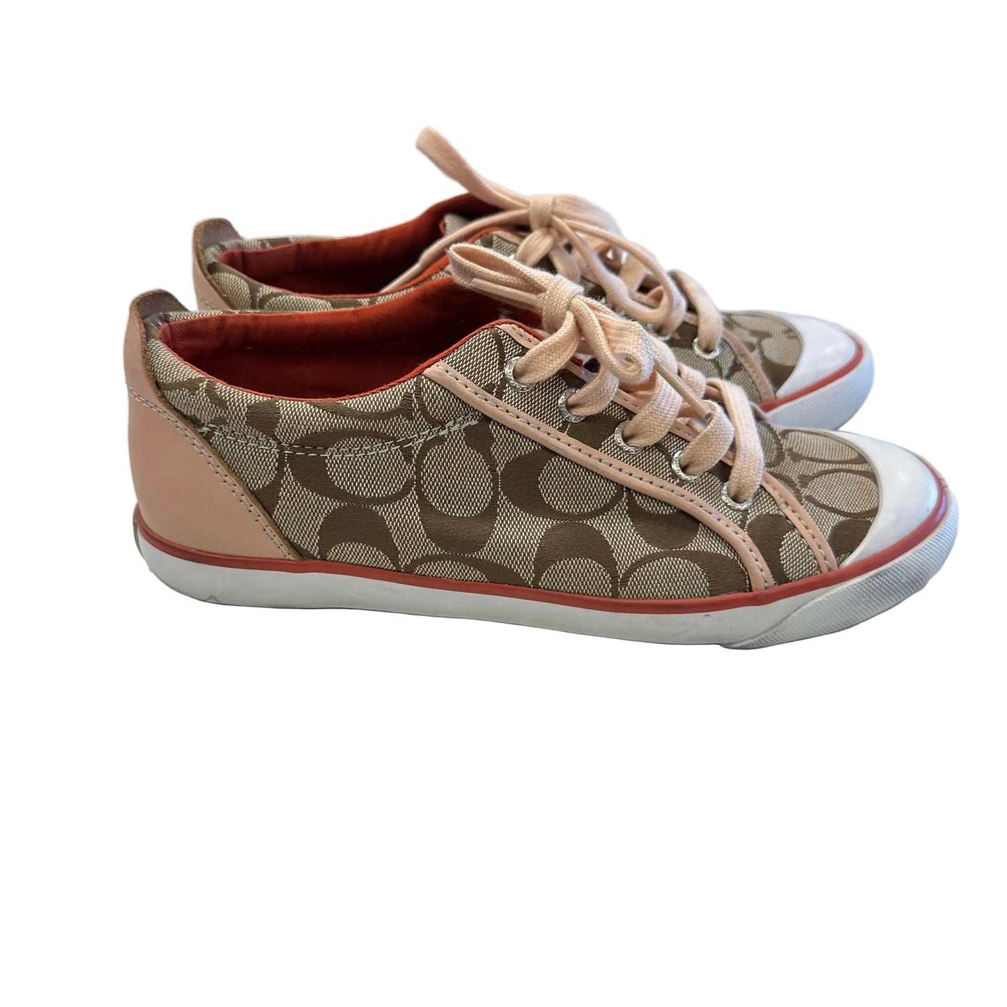 Shoes Designer By Coach In Brown & Tan, Size:7
