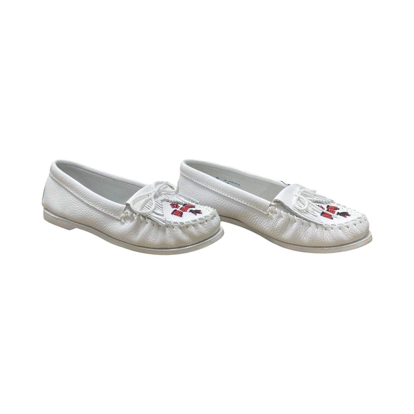 Shoes Flats By Minnetonka In White, Size:10