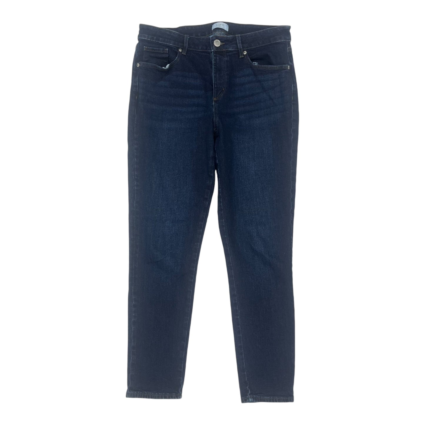 Jeans Skinny By Loft In Blue Denim, Size:8