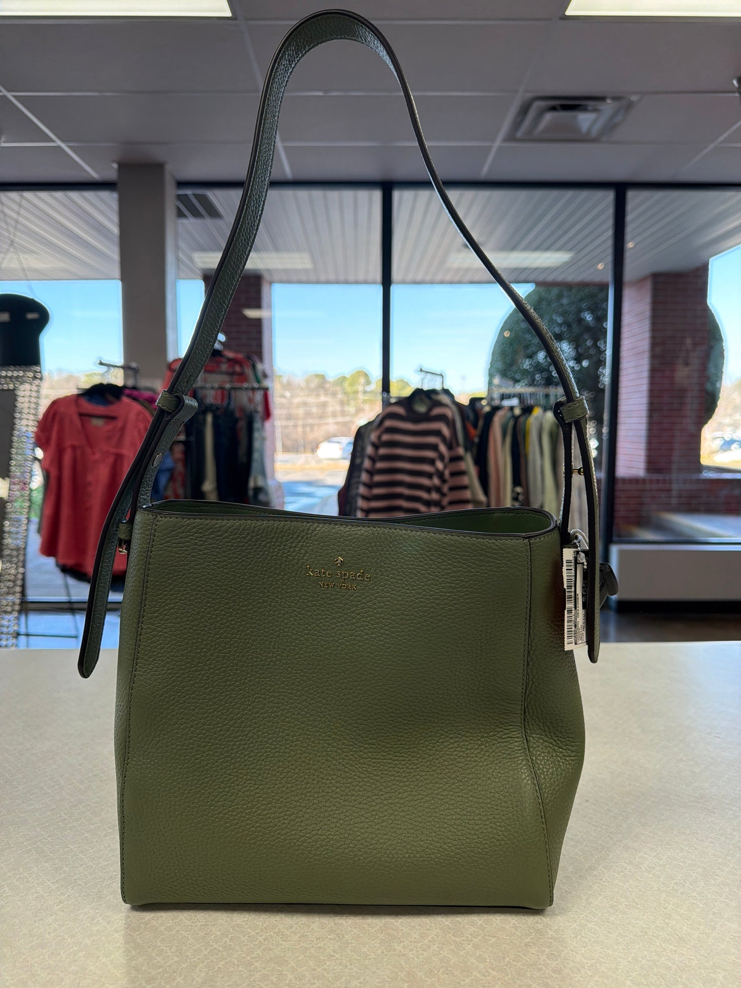Handbag Designer By Kate Spade In Green, Size:Medium