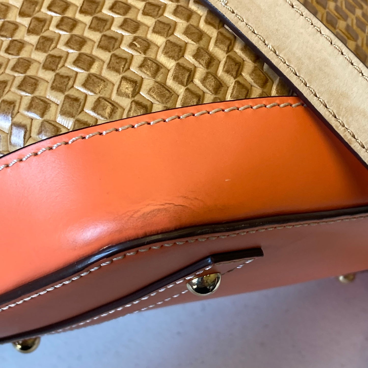 Crossbody Designer By Dooney And Bourke In Orange & Tan, Size:Medium