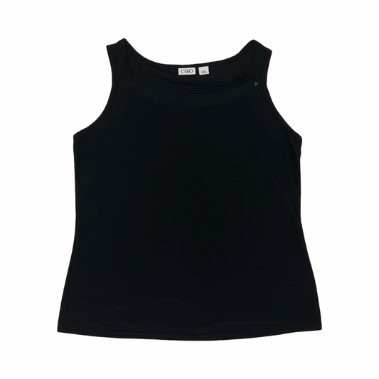 Blouse Sleeveless By Cato In Black, Size:L