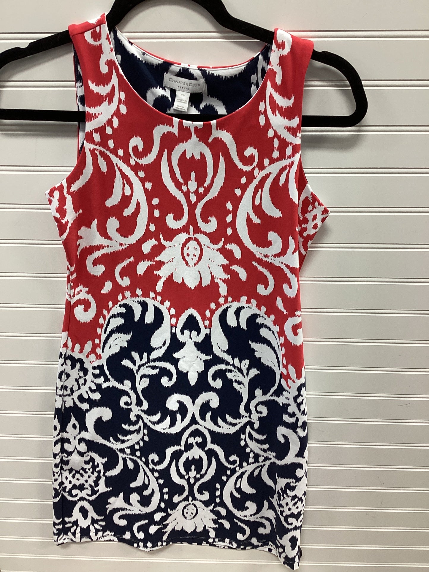 Dress Casual Short By Charter Club In Blue & Red & White, Size:Sp