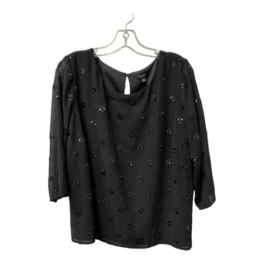 Top Ls By Talbots In Black, Size:1X
