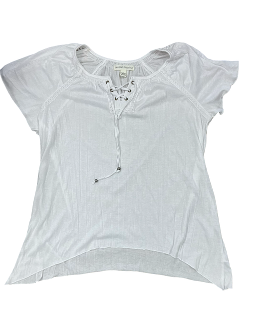 Top Ss By New York Laundry In White, Size:1X