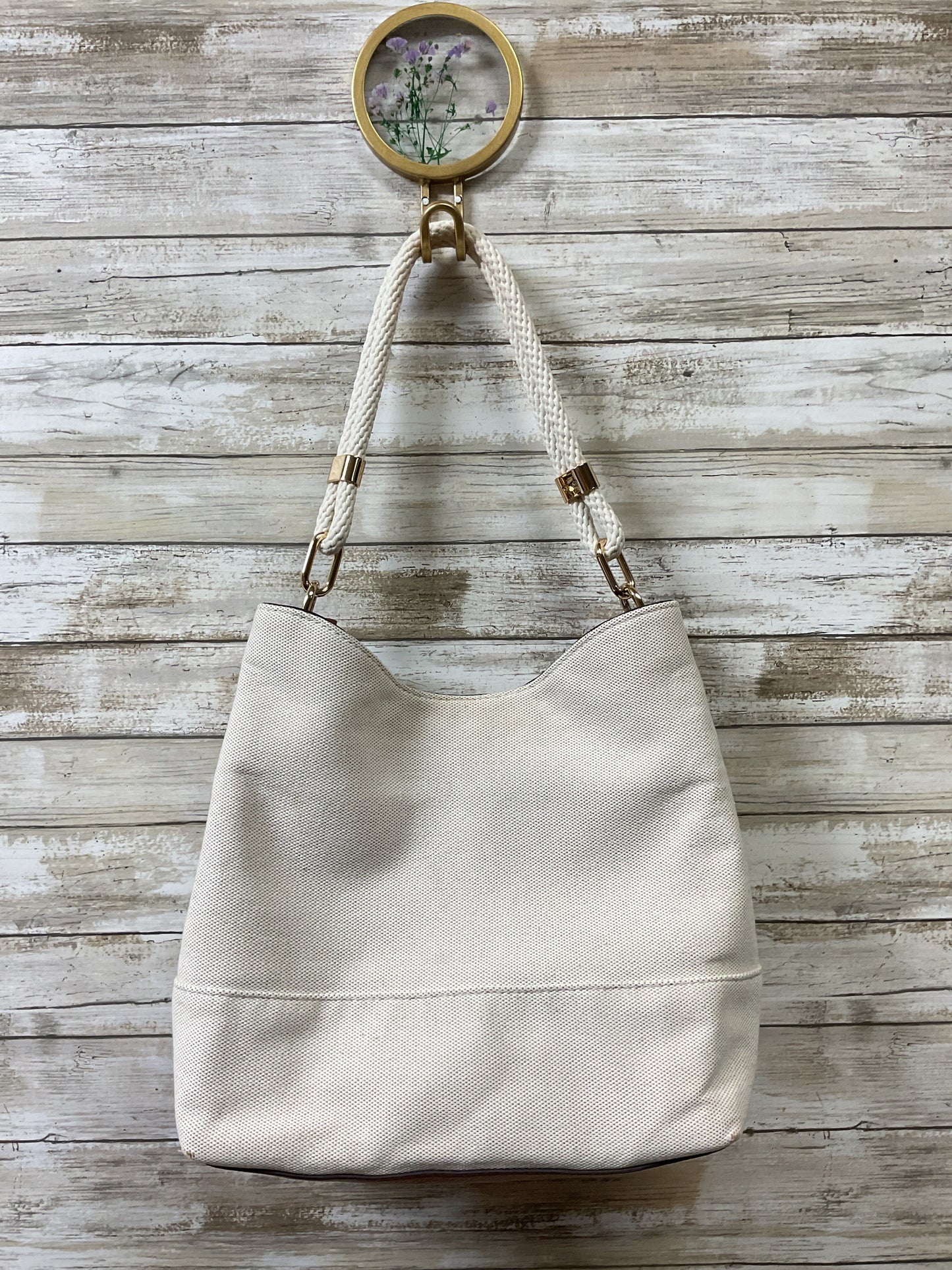 Handbag Designer By Michael Kors In Beige, Size:Medium