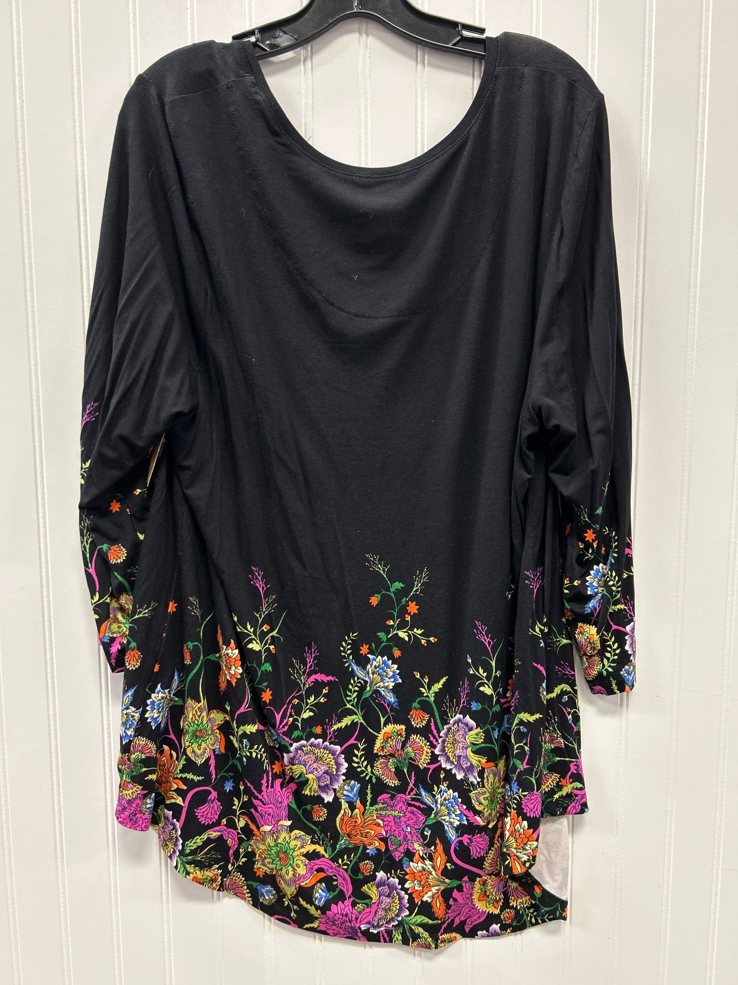 Top Ls By Jm Collections In Black, Size:2X NWT