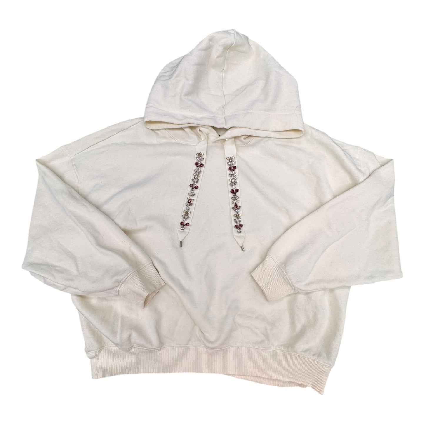 Sweatshirt Hoodie By Express In Cream, Size:Xl