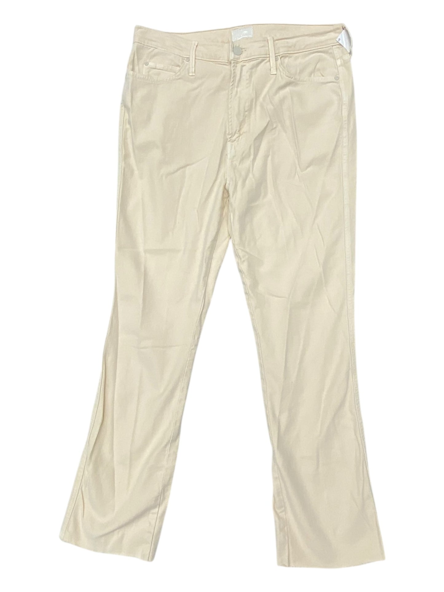 Jeans Straight By Mother In Cream, Size:16