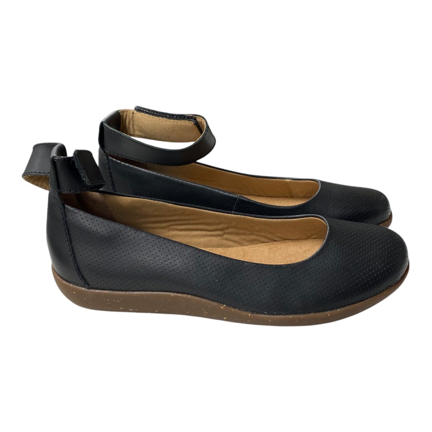 Shoes Flats By Clarks In Black, Size:9