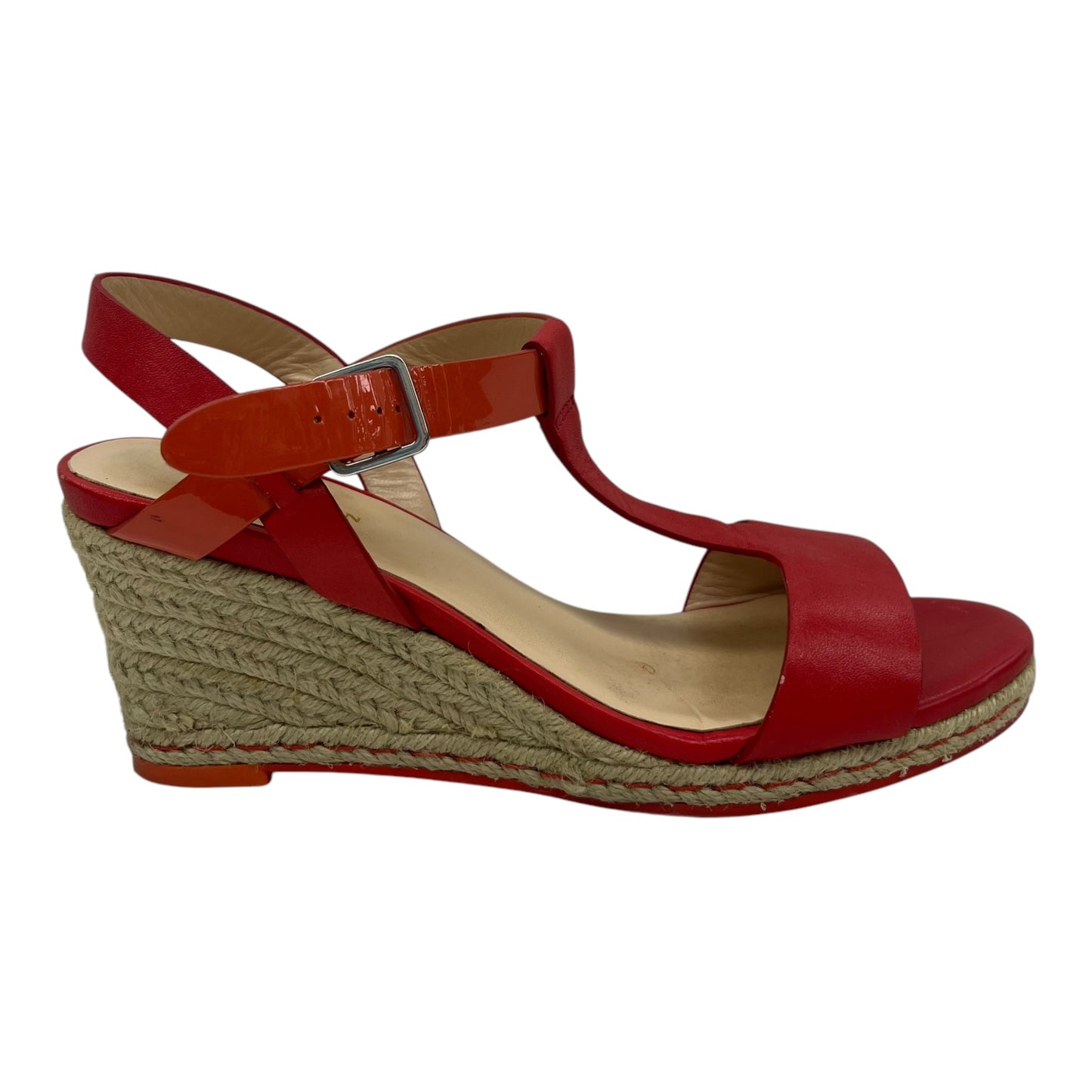 Sandals Heels Wedge By Cole-Haan In Red, Size:6.5