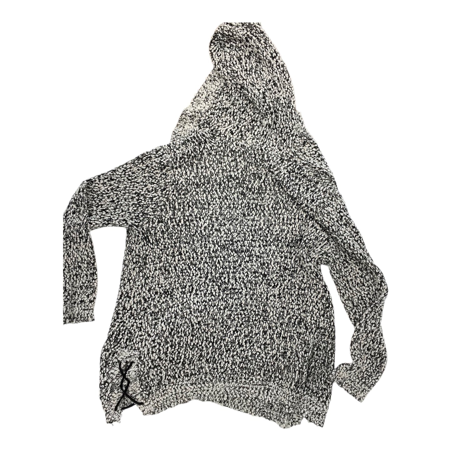 Sweater Cardigan By Simply Noelle In Black & Grey, Size:L