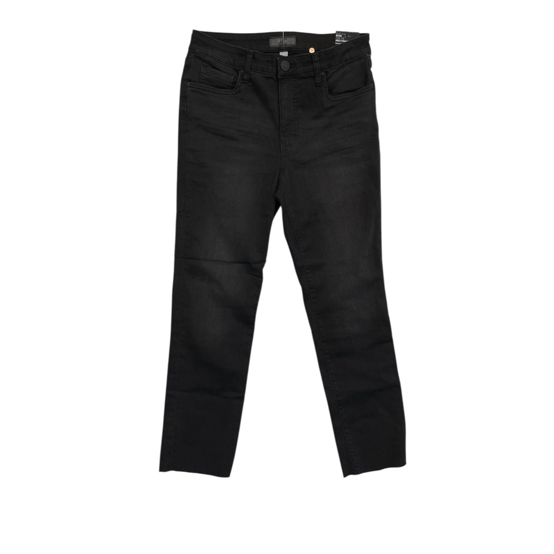 Jeans Straight By Kut In Black Denim, Size:4