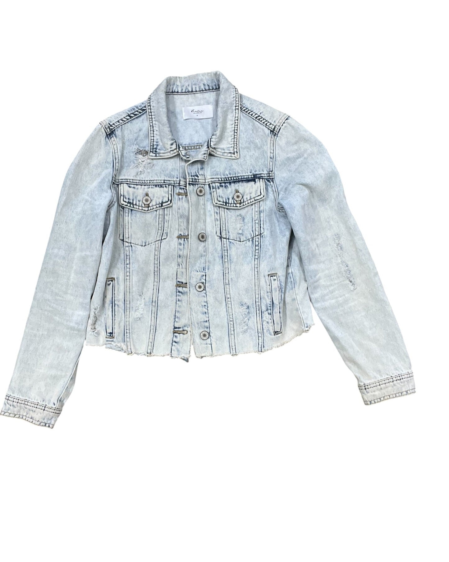 Jacket Denim By Kancan In Blue Denim, Size:M