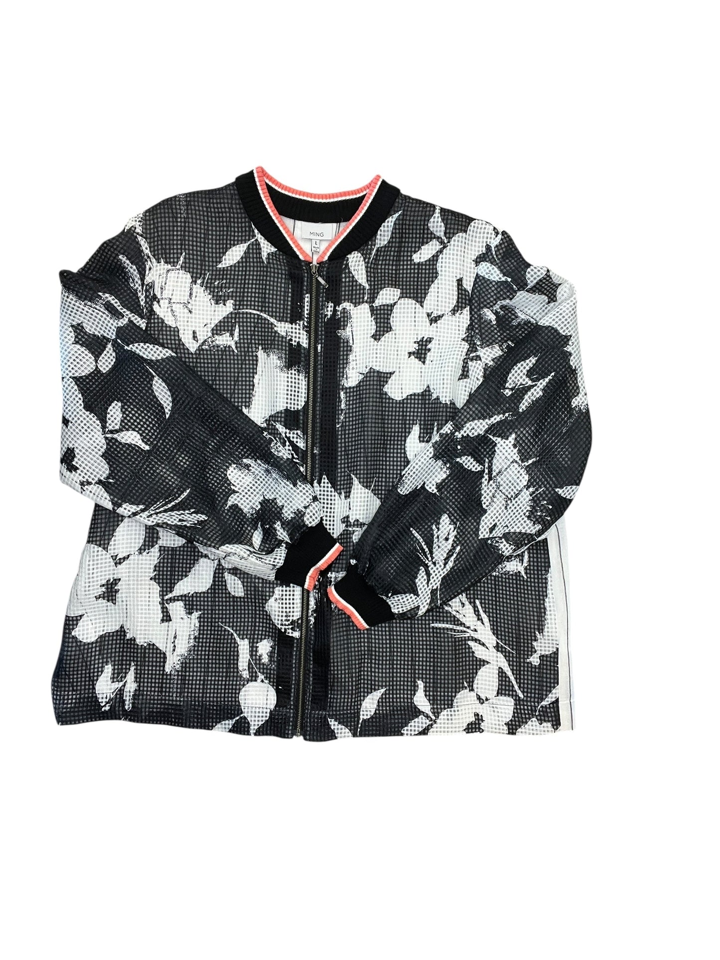 Jacket Other By Clothes Mentor In Black & White, Size:L