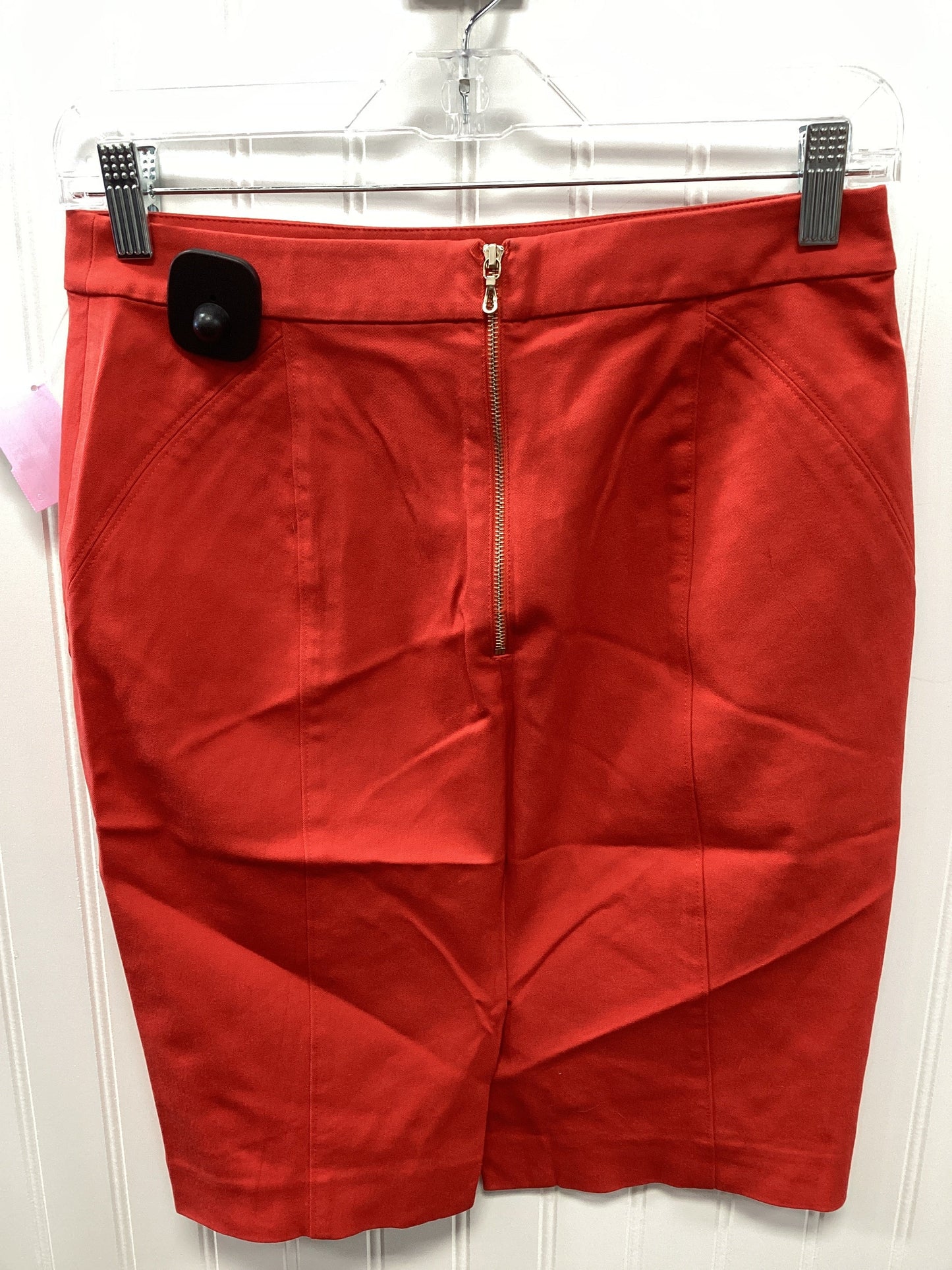 Skirt Midi By Ann Taylor In Red, Size:4P