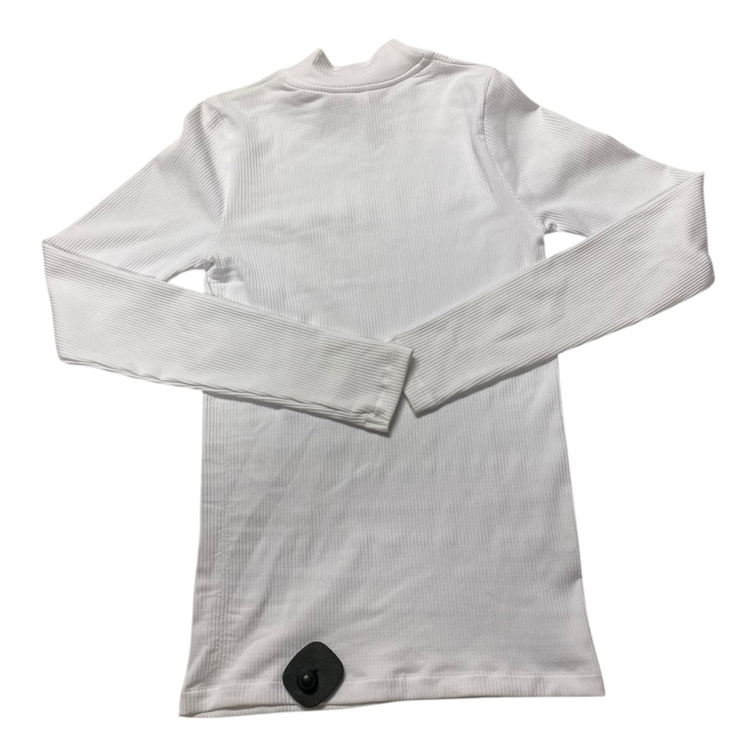 Athletic Top Ls Collar By Athleta In White, Size:Xs
