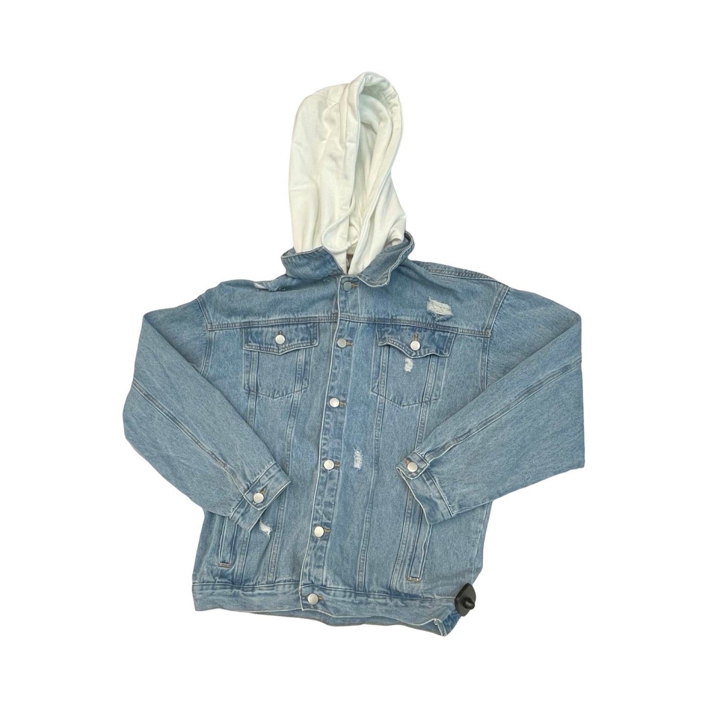 Jacket Denim By Pink Lily In Blue Denim, Size:L