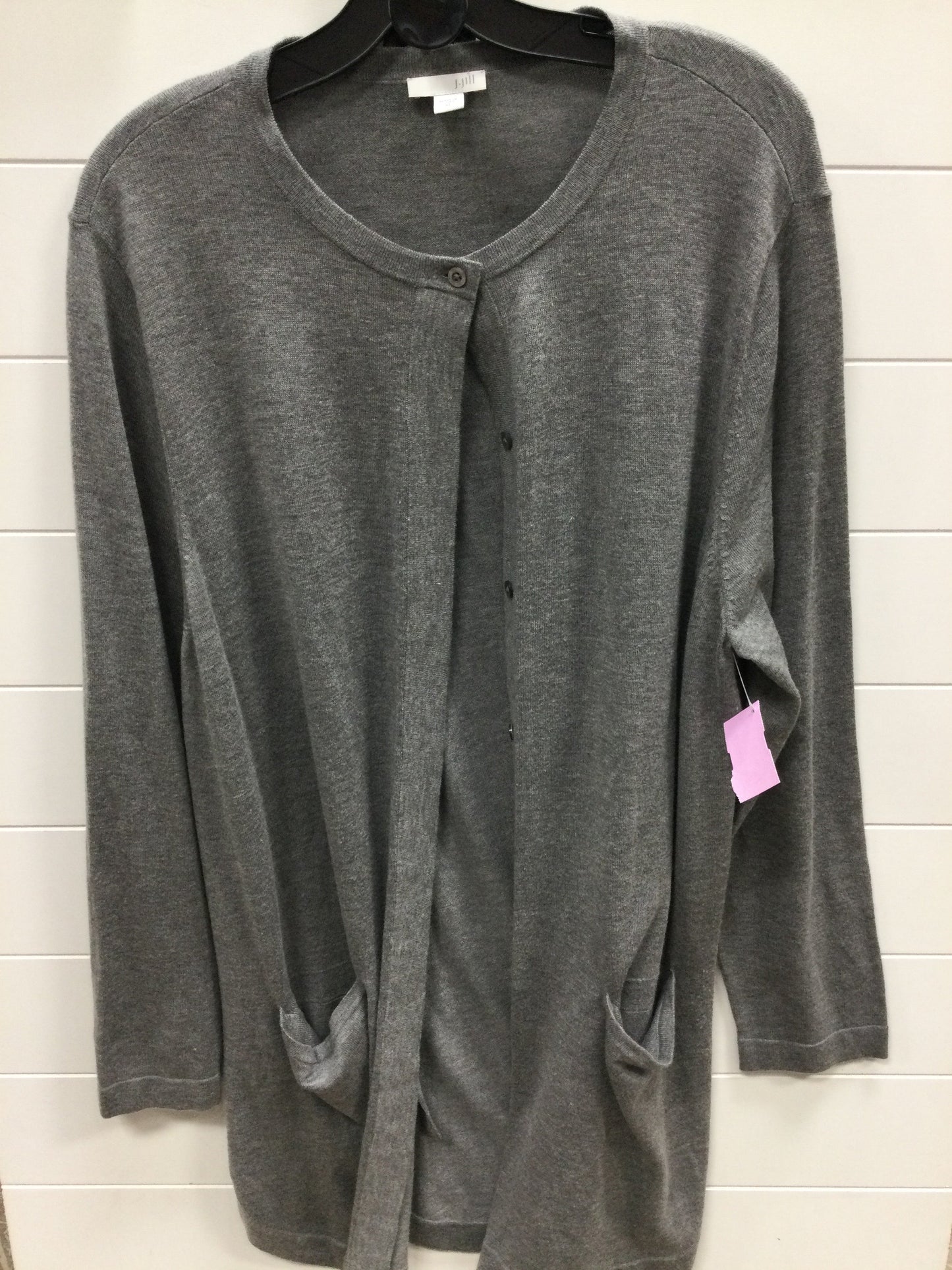 Cardigan By J. Jill In Grey, Size:Xl