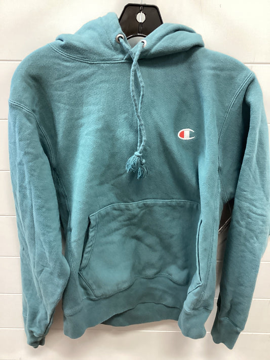 Sweatshirt Hoodie By Champion In Teal, Size:S