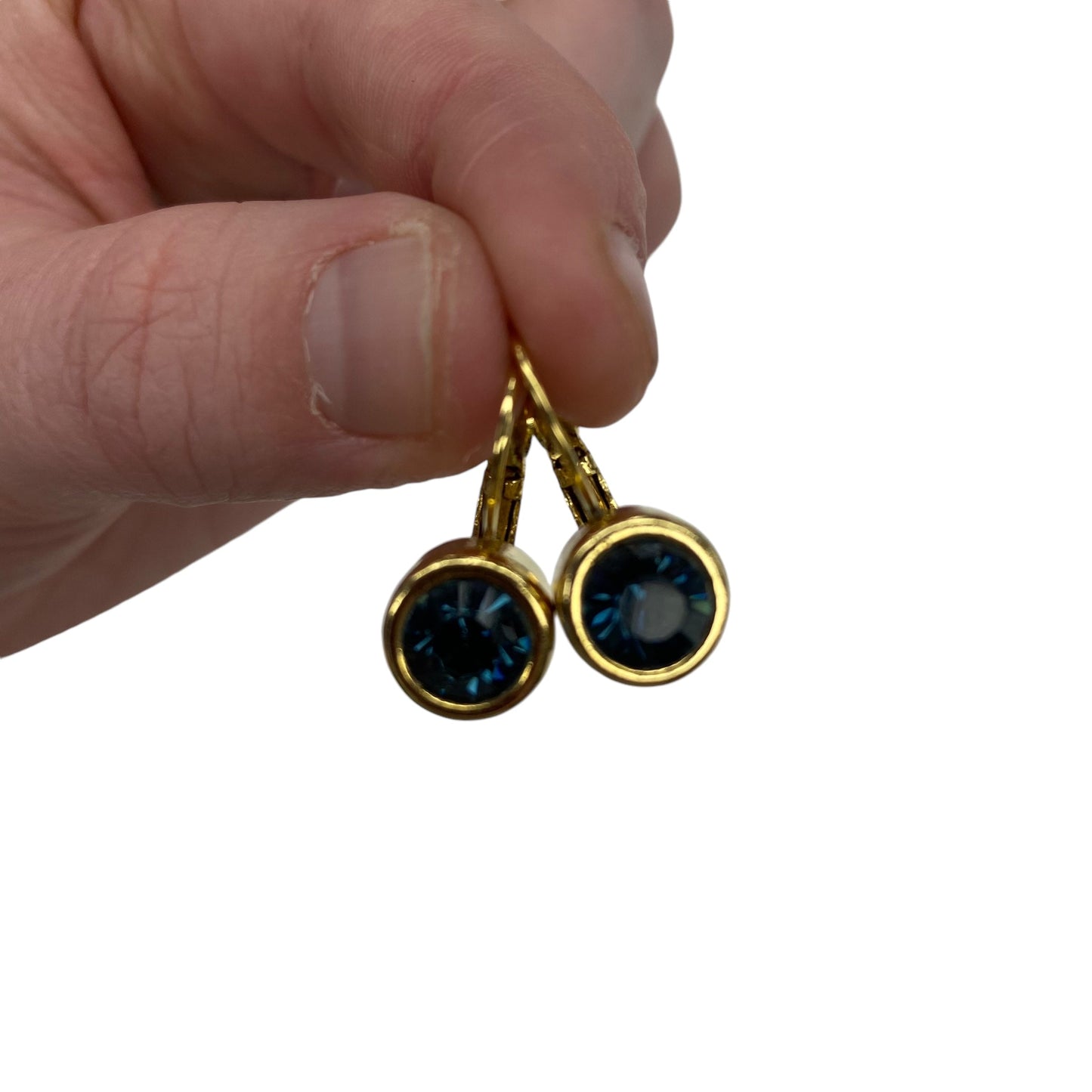 Earrings Dangle/Drop By Clothes Mentor In Blue & Gold