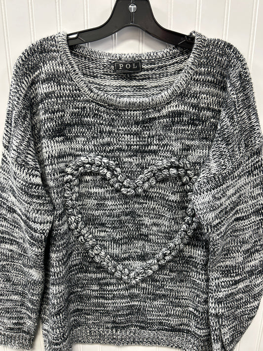 Sweater By Pol In Black & White, Size:L